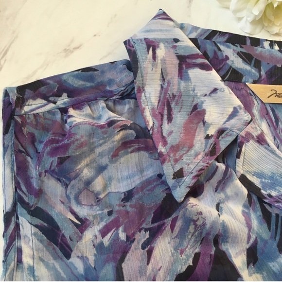 MOTTO | Purple Floral Button Up Collared Shirt - Picture 3 of 7